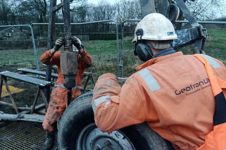 Geotron drilling rig at work
