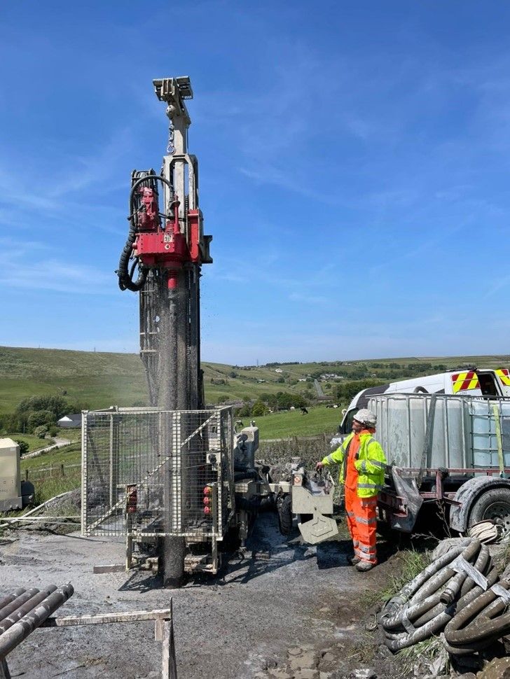 Completed water supply borehole and wellhead